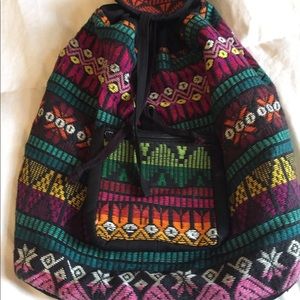 Colorful Navaja-Style Backpack with Front Pouch
